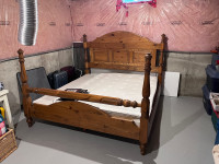 Solid wood bed frame 