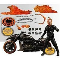 Mezco Toys Toyz Marvel Ghost Rider Hell Cycle Set 1:12 Figure