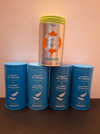 Davids Tea Canisters (lot of 5 - The Skinny & Detox)