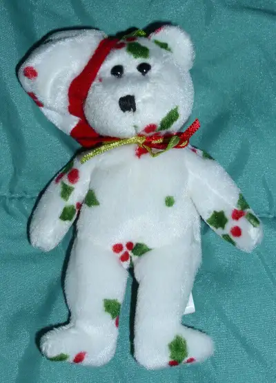 Christmas Teddy Beanie Baby, View more