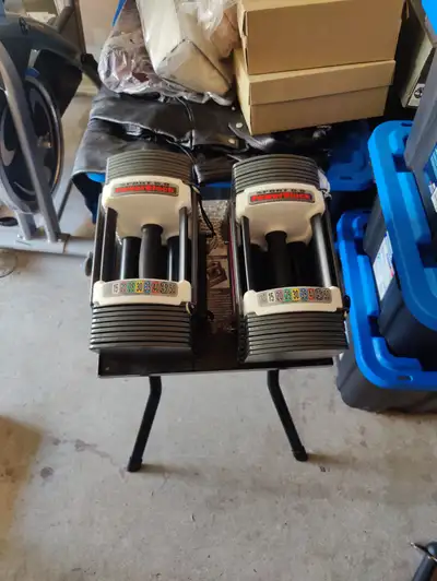 Powerblock Sports Adjustable Dumbbells to 50lbs + Stand, View more
