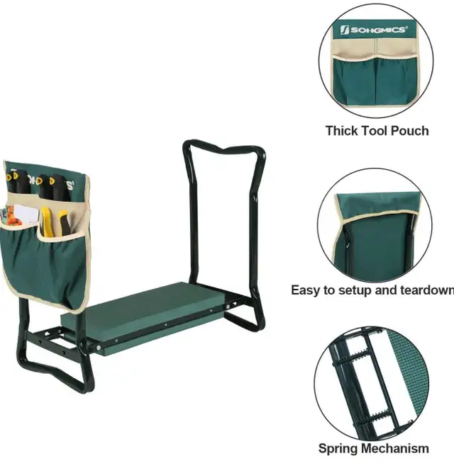 SONGMICS Garden Kneeler & Seat with Tool Bag in Outdoor Tools & Storage in Oshawa / Durham Region - Image 4