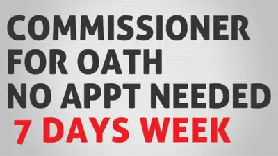 Commissioner of oath (Alberta) in office or AT YOUR LOCATION!   Call now 780-710-6143 ( 24hr 7 Days...