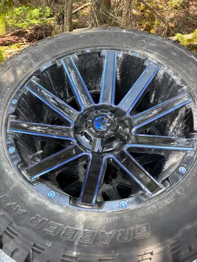 Set of 4. Rims in good shape still Tires are pretty worn out Have the hub caps for all them 20mm off...