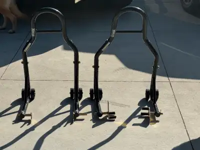 Only used once. A brand new front and rear set costs $123 on Amazon, but they're currently on sale f...