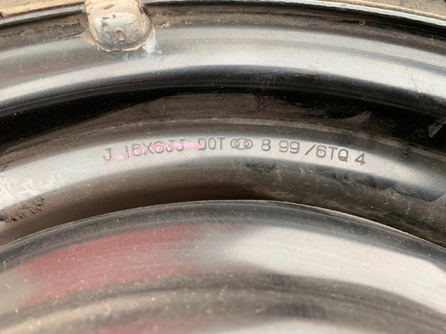 1 X single 205/60/16 Bridgestone 80% tread with steel rim 5x114 in Tires & Rims in Delta/Surrey/Langley - Image 3