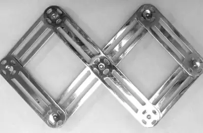Vintage Metal Trivet Accordion French Style Folding Kitchenalia NOS NIB Note that pics 2 & 3 give an...