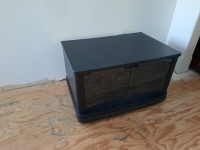 TV Cabinet with Shelf and Glass Doors