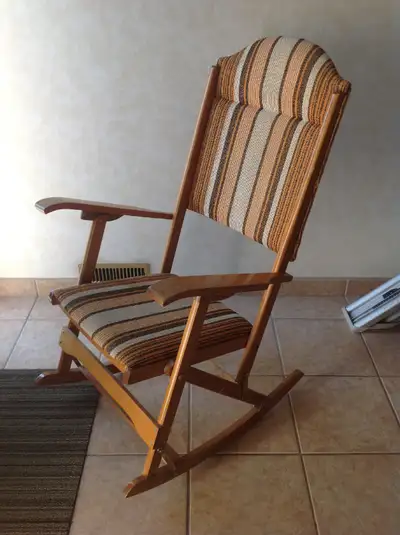 Mid Century Modern teak folding rocking chair, View more