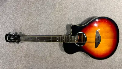 The Yamaha APX500III is a popular thinline cutaway acoustic-electric guitar, known for being a relia...