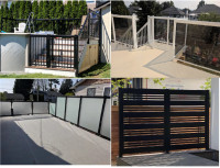 Glass/Aluminum railing with windall/privacy wall option