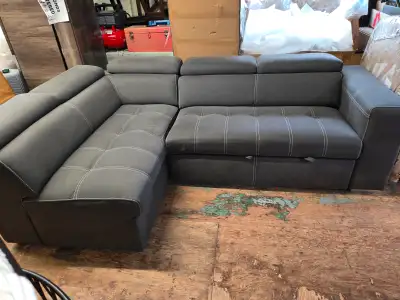 2 Piece Pull Out Sectional on Sale for $499 Good Used Condition 97" x 64" Adjustable Headrests Small...