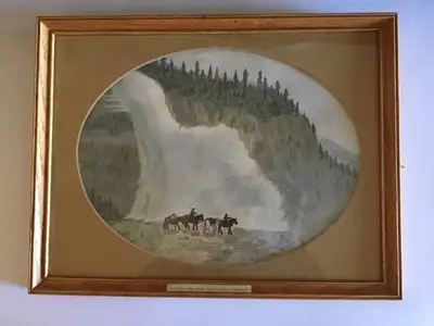 Vintage Canadian art Moraine Lake Banff by P. Dopking 1987, View more