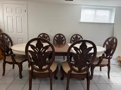Solid Wood Dining Set - Table with Extension & Chairs, View more