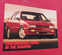 ANNONCE 1989 DODGE SHADOW RETRO ORIG CAR AD