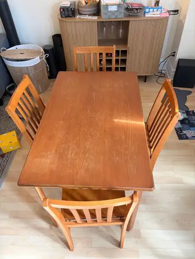 Dining Table Set with 4 Chairs – $100, View more