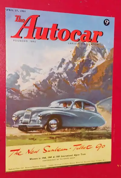 A rare original ad that came out of a 1951 British Autocar yearbook, and measures 8 X 11 inches. $4...