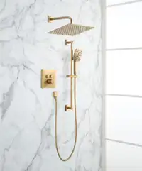 (Brand New)Glacier Bay 12’’ Shower system,Slide Bar Kit Gold