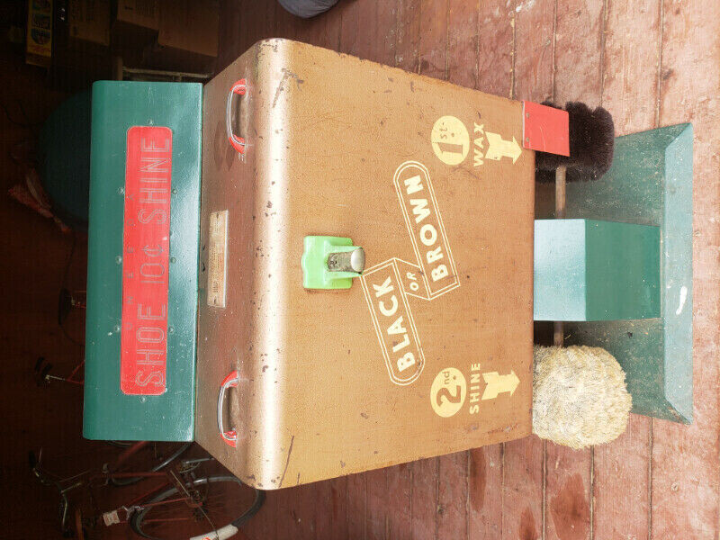 Vintage UNEEDA Coin Operated Shoe Shine Machine for sale  