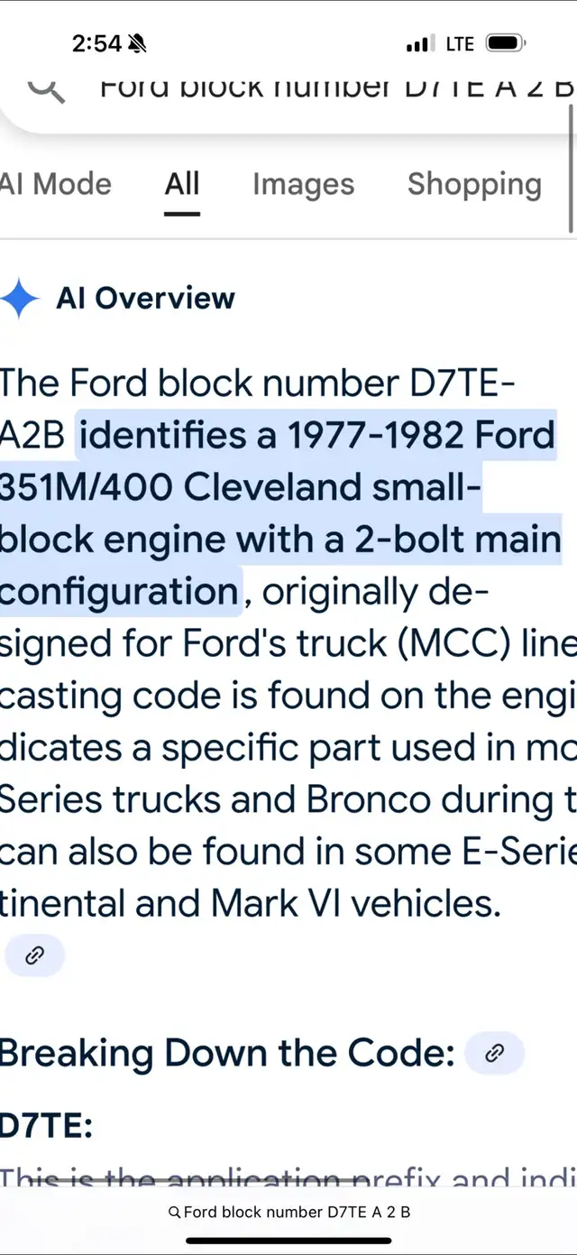 351 M/400 Cleveland Small Block Engine in Engine & Engine Parts in Winnipeg - Image 6