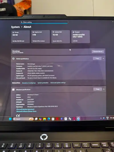 Lenovo Legion 5 Pro Gaming Laptop. Like new (3 months Old), View more
