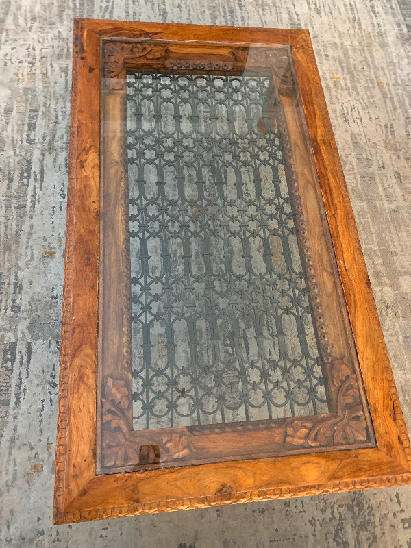 Antique Indian Window Grate Made into a Coffee Table Jali in Coffee Tables in Markham / York Region