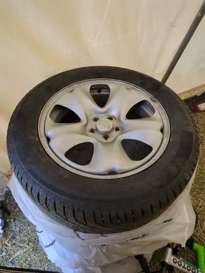 Came off a 2021 crossstrek. Used only 2 seasons. 70-80% tread left. Rims 17 inch upgraded polished s...