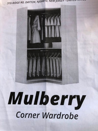 Mulberry corner wardrobe - already assembled.
