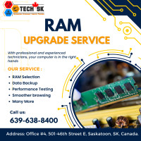 RAM Upgrade  Service in Saskatoon