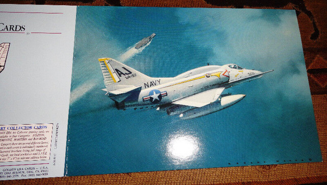 US Navy A-4 Skyhawk Collectible Card in Arts & Collectibles in Kawartha Lakes - Image 3