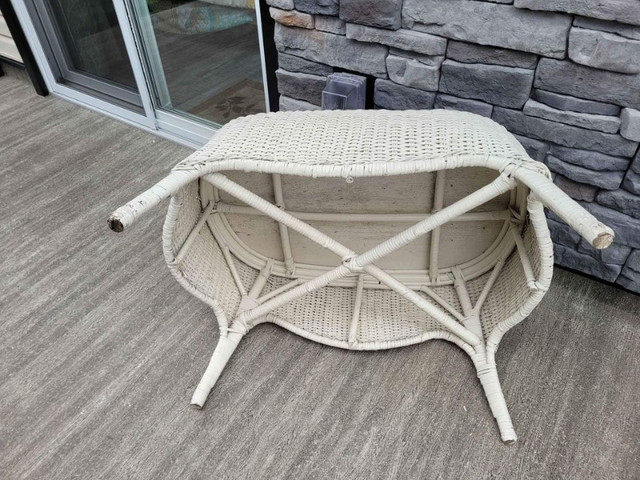 Antique Wicker Table and Chair PRICE REDUCED in Patio & Garden Furniture in Belleville - Image 4