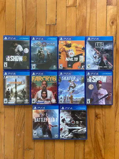 À vendre jeux Ps4 Far Cry 6 : vendu Jedi fallen order : vendu God of War : vendu Ghost of Tsushima :...