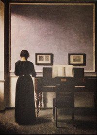 Woman and Piano - Laminated Poster