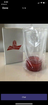 16 x New Budweiser Red Light Glasses for sale
