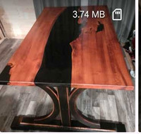 Epoxy dining table 