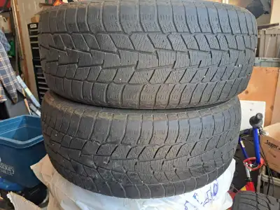 For sale are 4 used winter tires, perfect for getting through the snowy months! They have been previ...