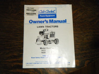 Cub Cadet 1415, 1420, 1715, 1720 Lawn Tractors Owners Manual
