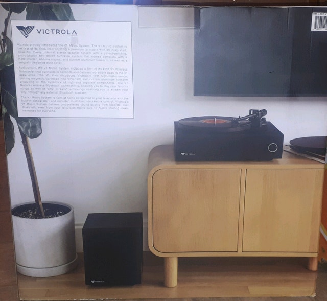 New Victrola V1 Integrated turntable system w/ sub & bluetooth Stereo