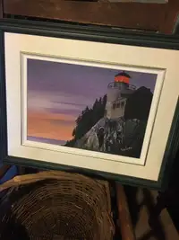 Lighthouse oil painting