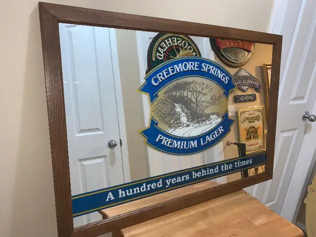 Vintage Creemore Springs Premium Lager pub Bar Mirror in Arts & Collectibles in Calgary - Image 4