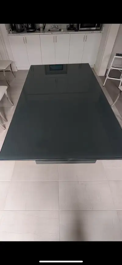 smoked glass dining table, View more