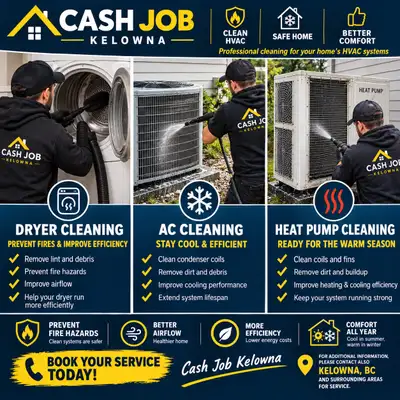 A/C outside unit, Heat Pump , Dryer, Exhaust Cleaning, View more