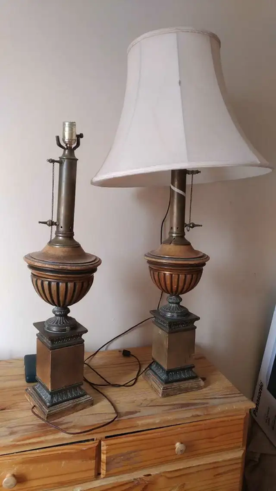 two table lamps vintage retro, View more