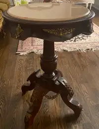 Antique round side table