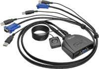 Tripp Lite B032-VU2 2-Port USB VGA Cable KVM Switch with Cables