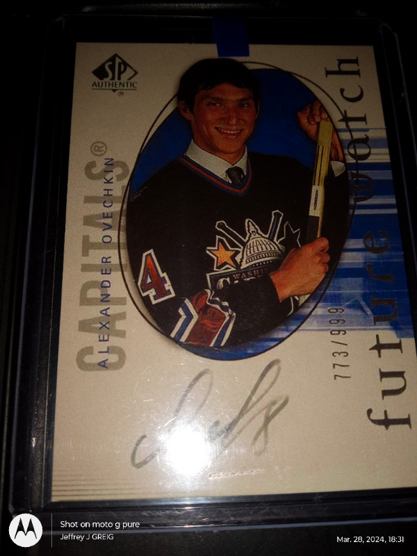 Upper Deck Alexander Ovechkin signed rookie card number (773)999 in Arts & Collectibles in Sudbury