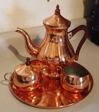 Vintage European Argy Copper Tea Set