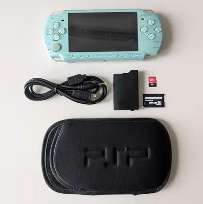 Sony PSP2000 Light Green Modded, View more