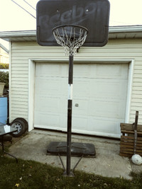 Basketball hoop and back board and stand