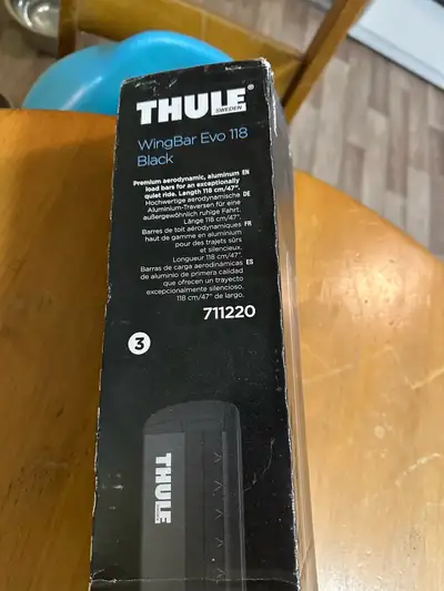 New in box Thule Wingbar Evo racks, purchased 2024, never used. Delivery to Calgary possible.